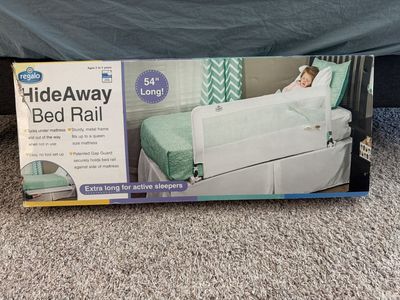 Regalo HideAway 54" Bed Rail - Extra Long, Patented Gap Guard, No Tool Setup