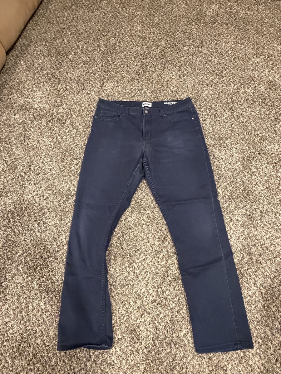 DKNY Stanton Slim Fit Men's Pants W36 L32 Navy Blue