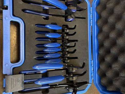 Presko 12-Piece Snap Ring Pliers Set with Blue Grips and Storage Case