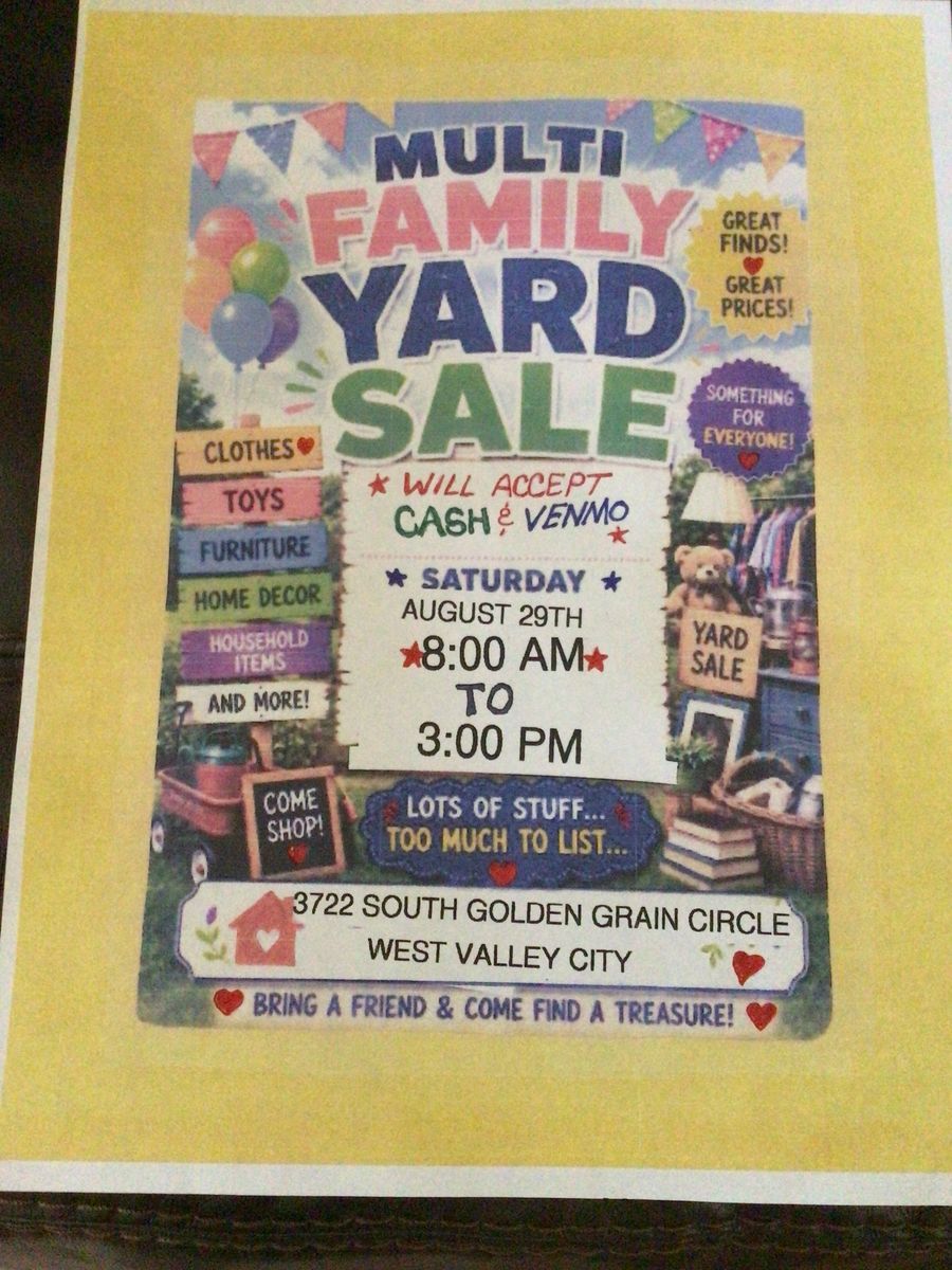 Up Coming YARD SALE