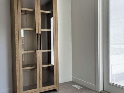 Davos Restoration Hardware Glass Cabinet — White Oak