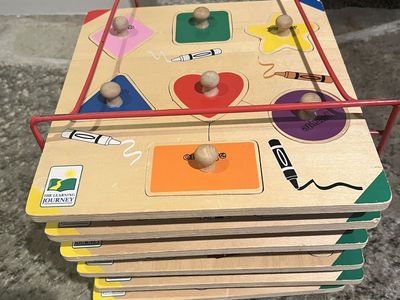 set of 6 preschool puzzles