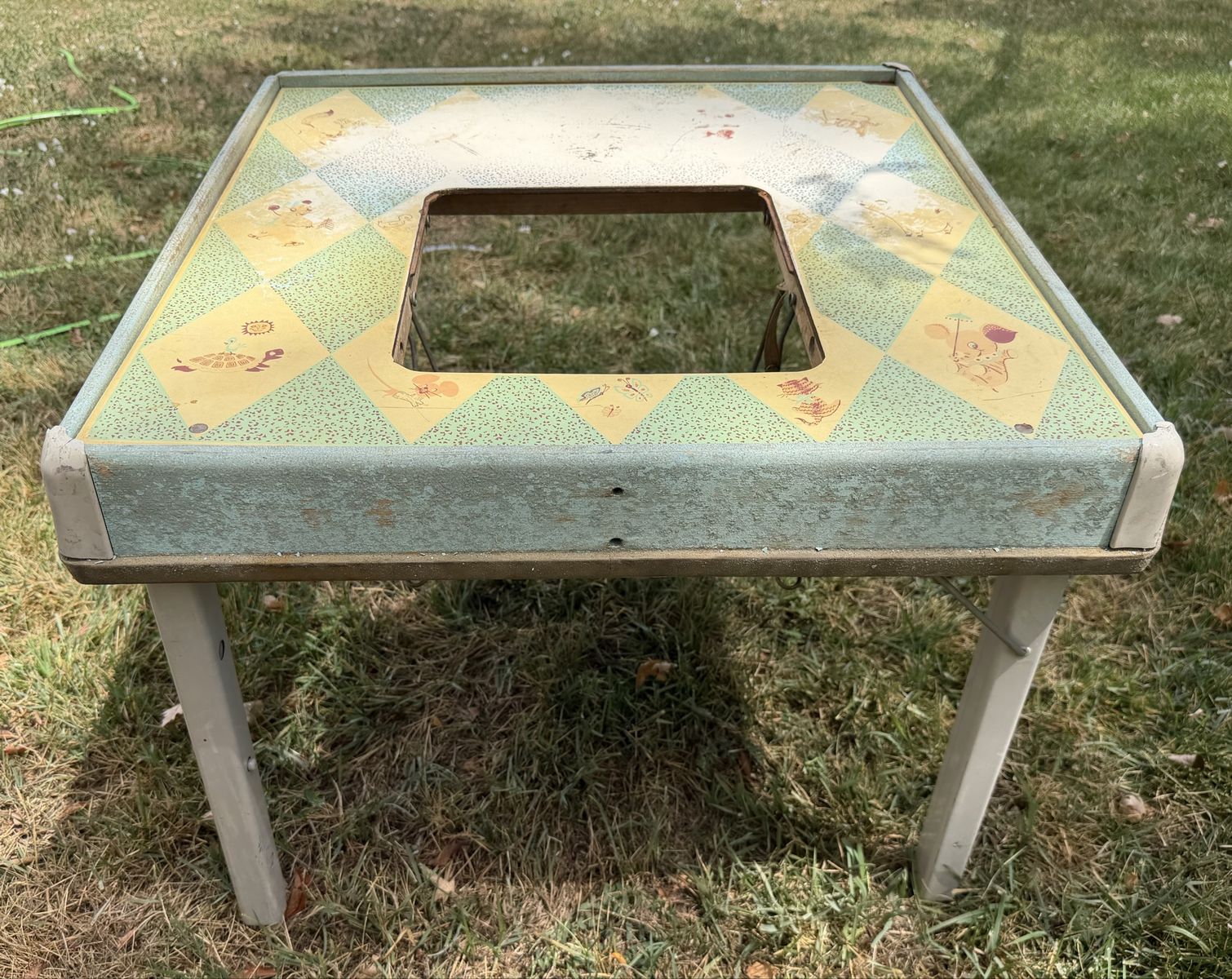 Vintage Babee Tenda Safety Chair Metal High Chair Table