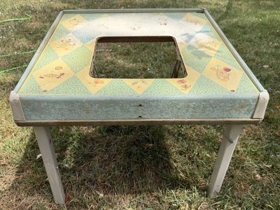 Vintage Babee Tenda Safety Chair Metal High Chair Table