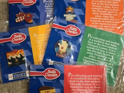 LOT/5 SET 2002 SALT LAKE CITY BETTY CROCKER PINS