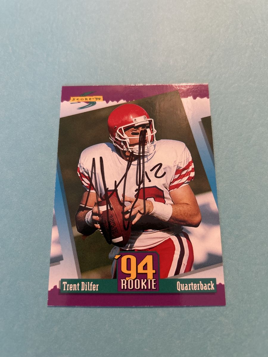 Trent Dilfer 1994 Rookie Autograph Hand Signed Auto Score NFL Football Card Tampa Bay Buccaneers