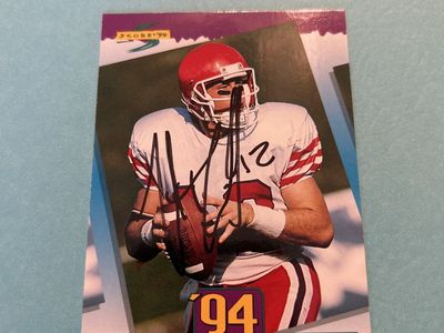 Trent Dilfer 1994 Rookie Autograph Hand Signed Auto Score NFL Football Card Tampa Bay Buccaneers