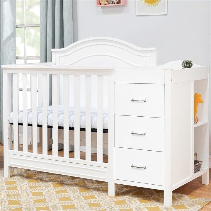 NEW DaVinci Charlie 4-in-1 Mini Crib & Changer (White)