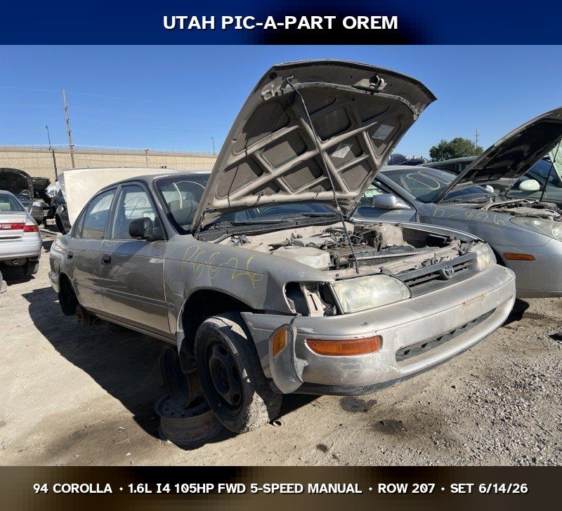 1994 Toyota Corolla Parts - UTPAP Orem