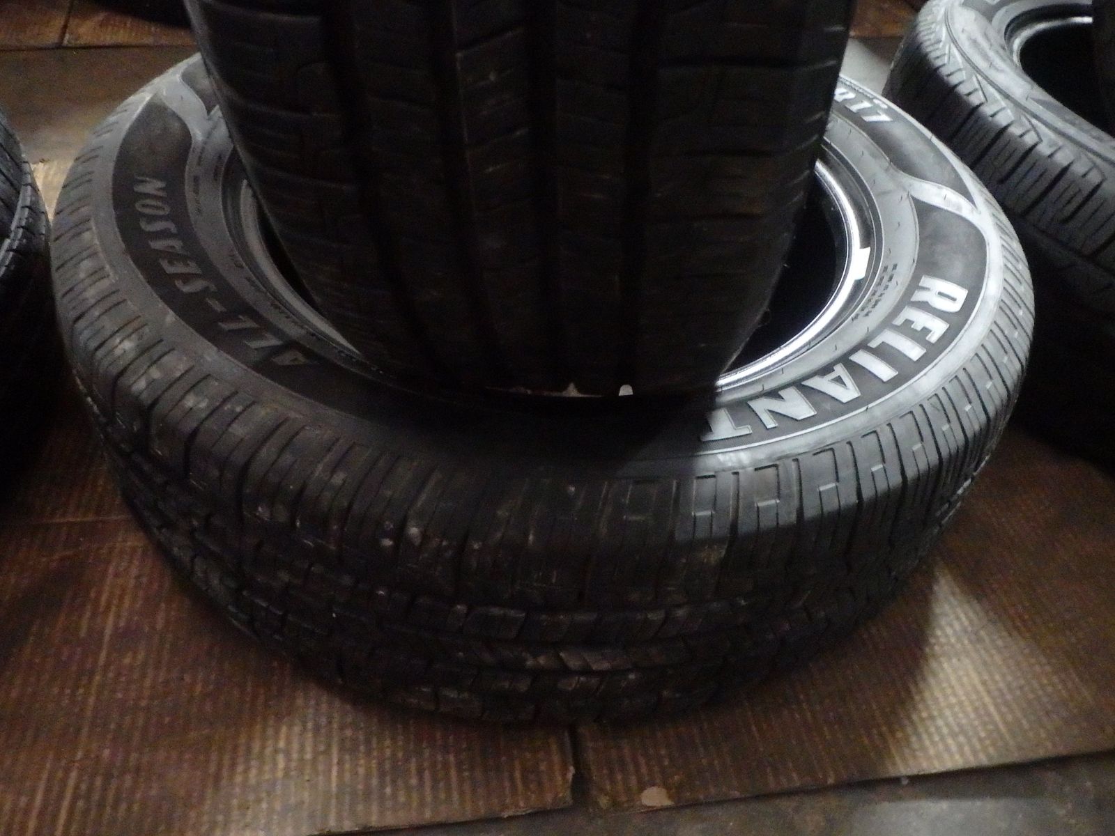 215/65R17 GOODYEAR RELIANT A/S PAIR OF TWO USED TIRES