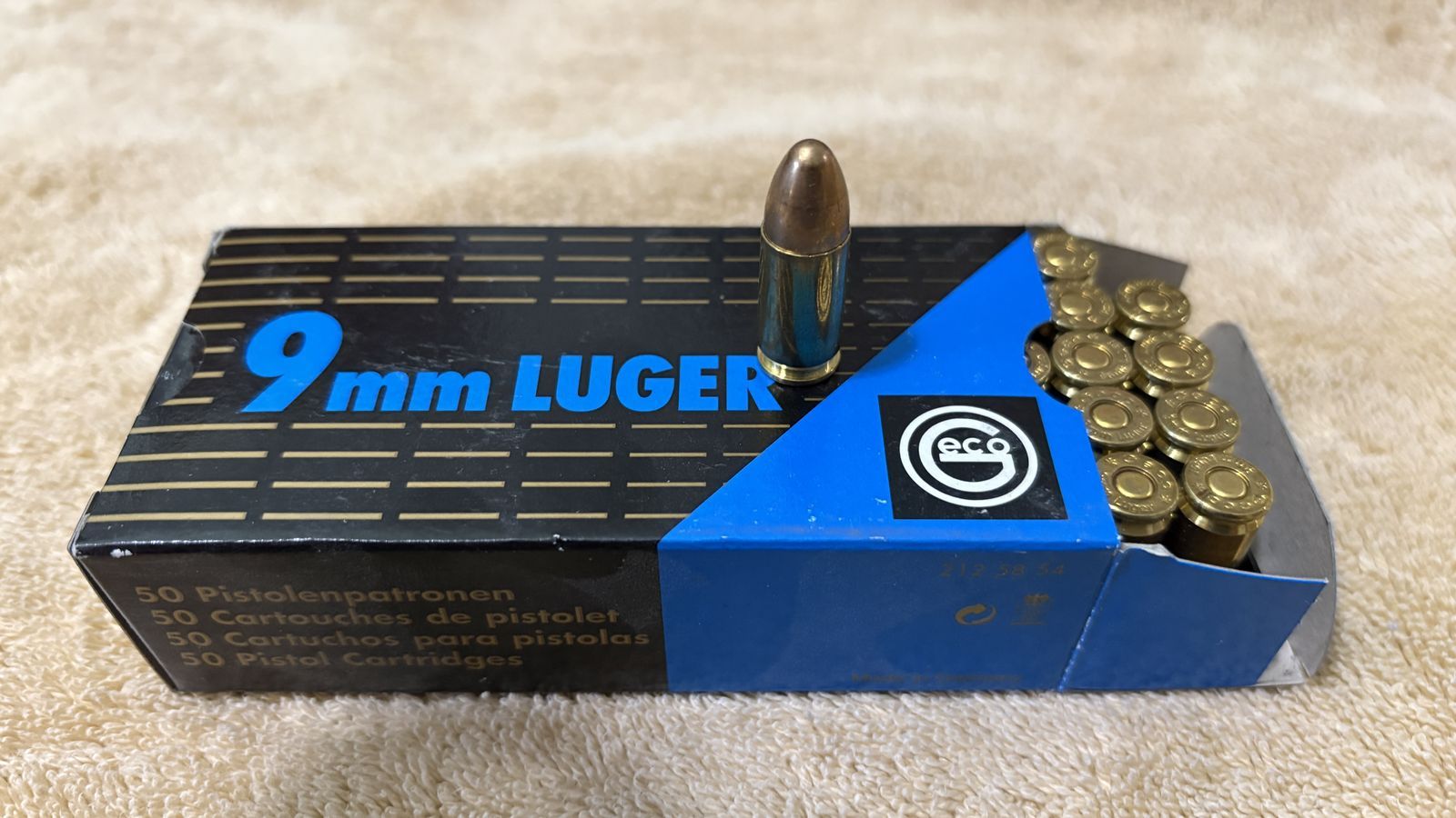 9mm ammo 124gr fmj Geco, Dynamit Nobel