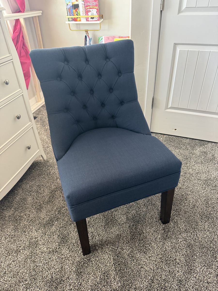 Navy blue accent chair