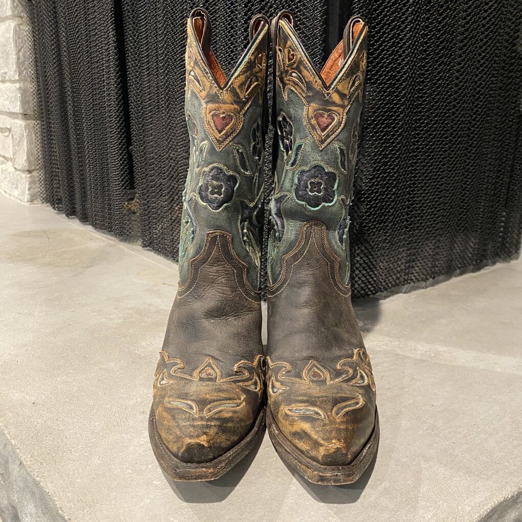 Danpost Vintage Bluebird Cowboy Boots size 6.5