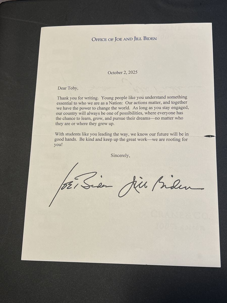 Joe BIden, Jill Biden Signed Letter No COA rare