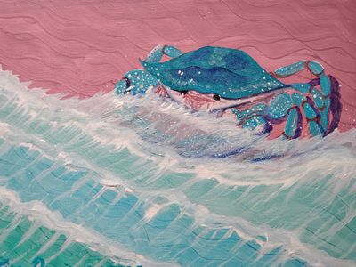 Blue Crab - Limited Edition Canvas Print