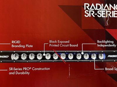 Rigid Radiance+ SR-Series 40" LED Light Bar - Black Exposed PCB, Broad Spot Optic