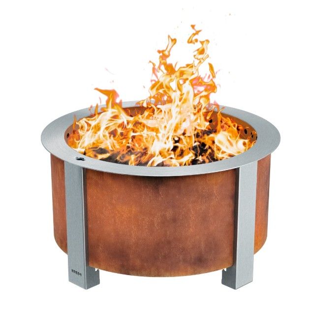 Breo X24 Smokeless Firepit | Corten Steel