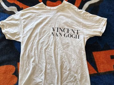 Vincent Van Gogh Roses Graphic Print White Unisex T-Shirt - Size M, Excellent Condition
