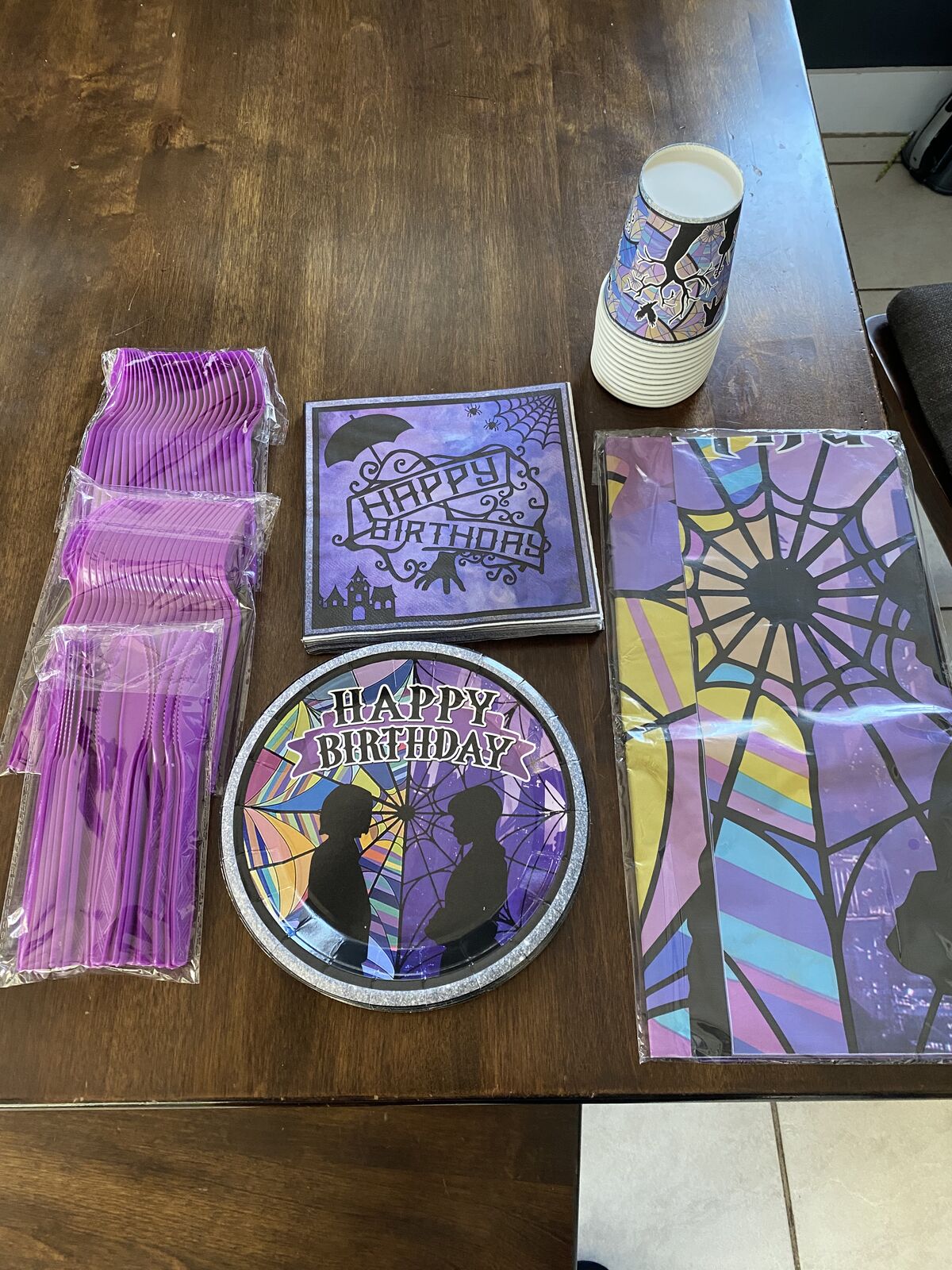 Wednesday Addams Birthday Supplies