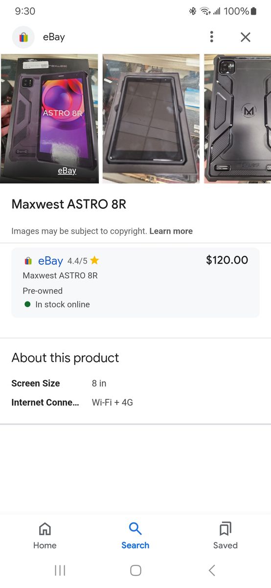 Astro 8r 8in tablet