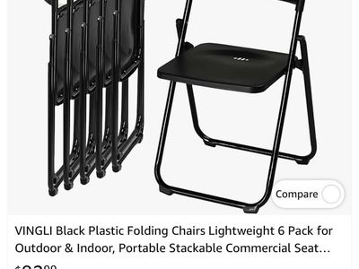 6 PACK OF FOLDING CHAIRS outdoor equipment furnitu