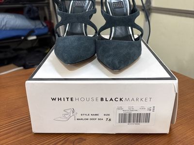 WHITE HOUSE BLACK MARKET Marlow Deep Sea Strappy Pump Heels - Size 7.5