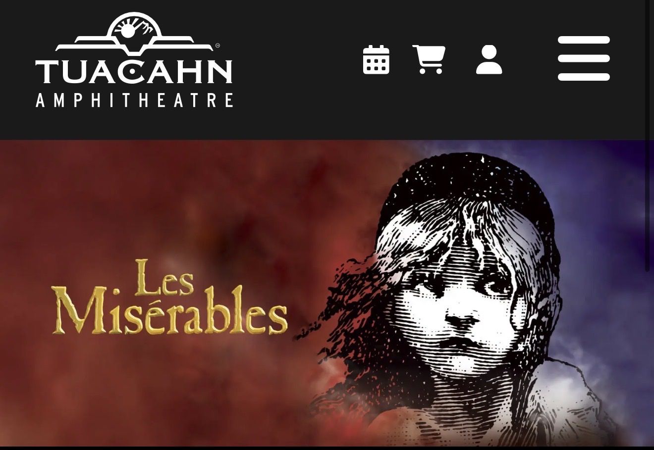 Les Miserables at TUACAHN - June 13, awesome seats, 2 tickets.