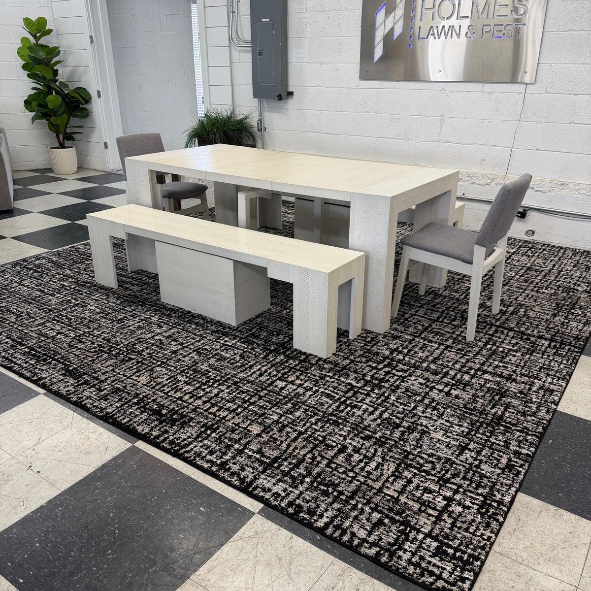 TRANSFORMER EXTENDABLE DINING TABLE W/ 2 BENCHES, 2 CHAIRS, & COFFEE TABLE, CANADIAN BIRCH COLOR!!