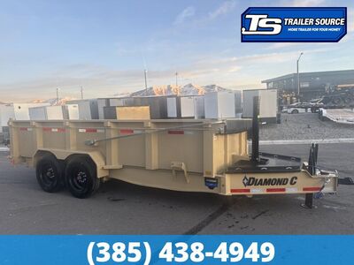 7x16 Diamond C LPT 208 Dump Trailer - 32" Sides - 18K GVWR - Electric Tarp, Hydraulic Jack(s)