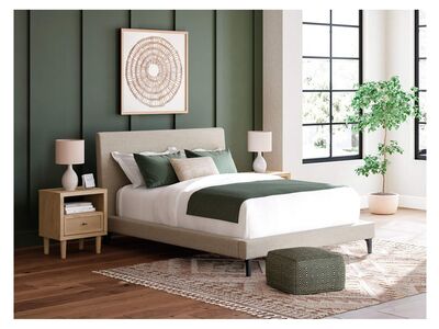 Cielden Queen Upholstered Bed with Roll Slats - Single Item - Bedroom Furniture - Action Home Furniture