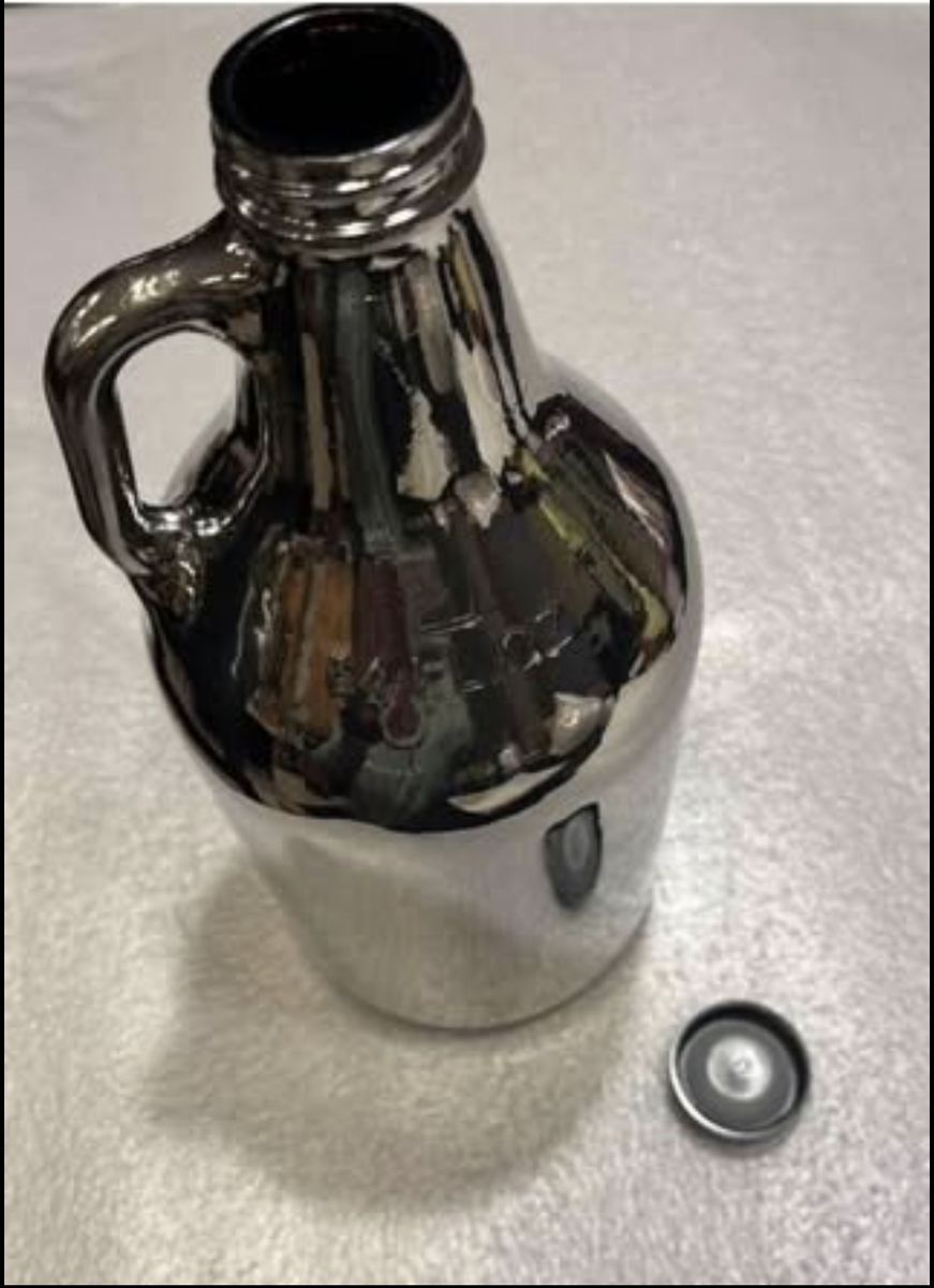 NIB 6 Pack 64oz Painted Gray Metal Glass Growler