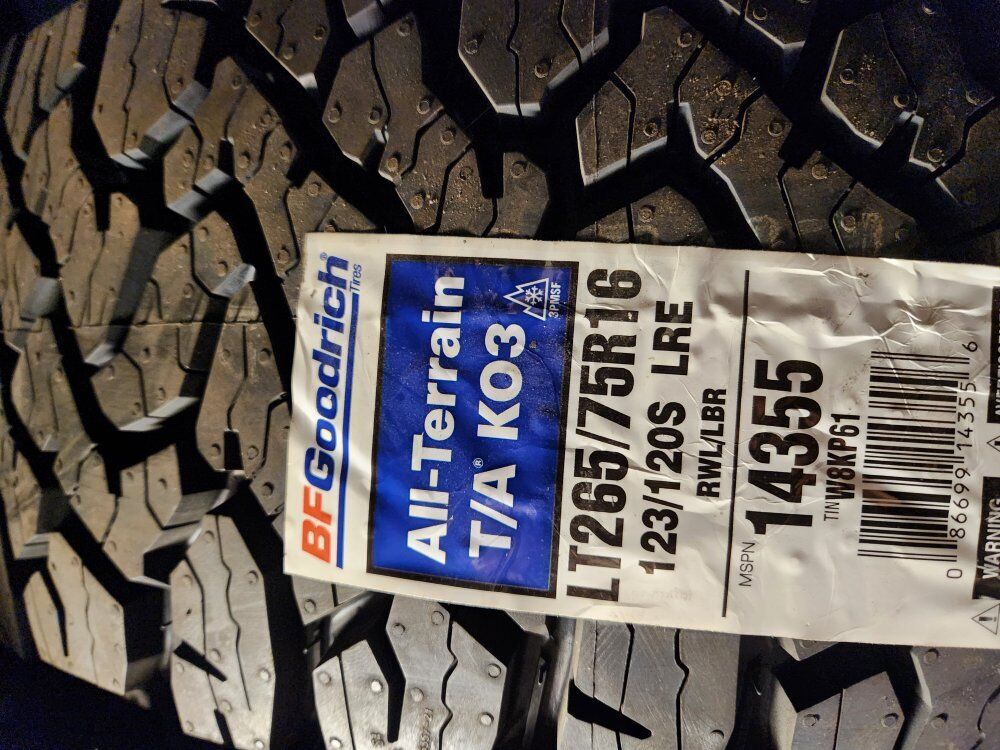 265/75r16 bfgoodrich k03 all terrain ta