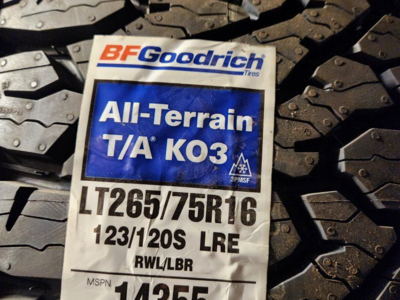 265/75r16 bfgoodrich k03 all terrain ta