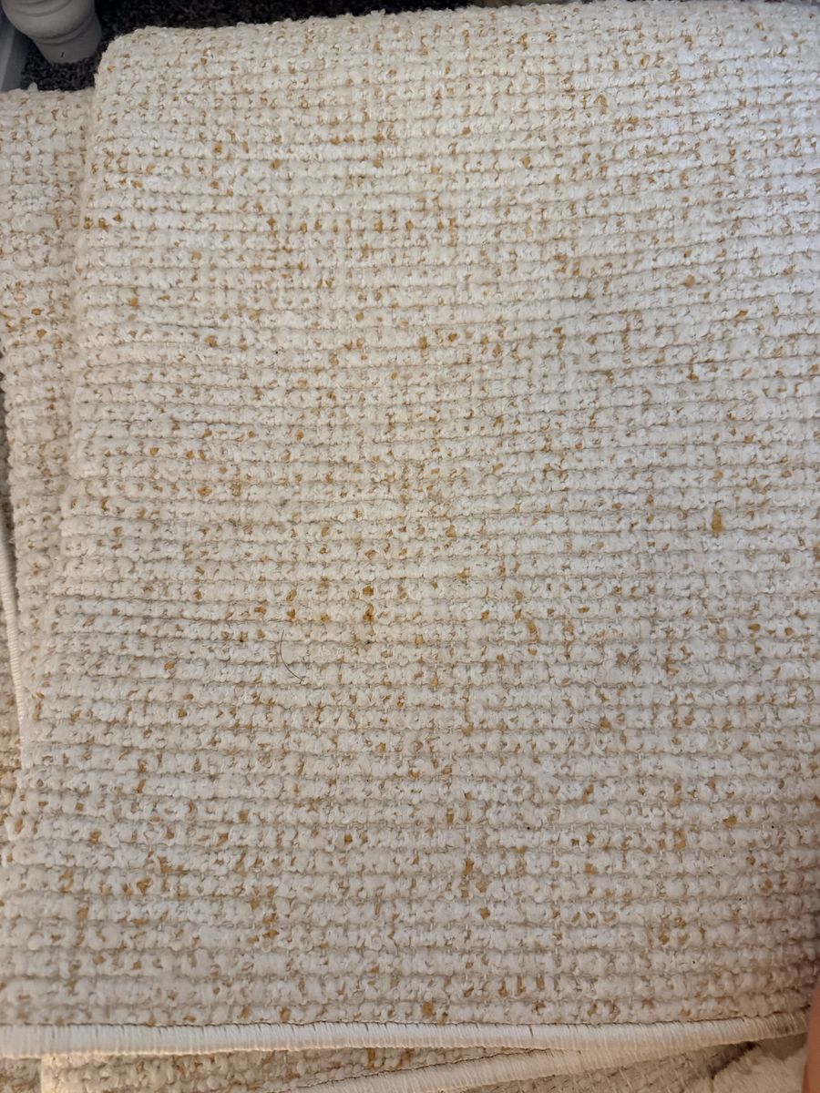 New! Cream and Tan Textured Area Rug
