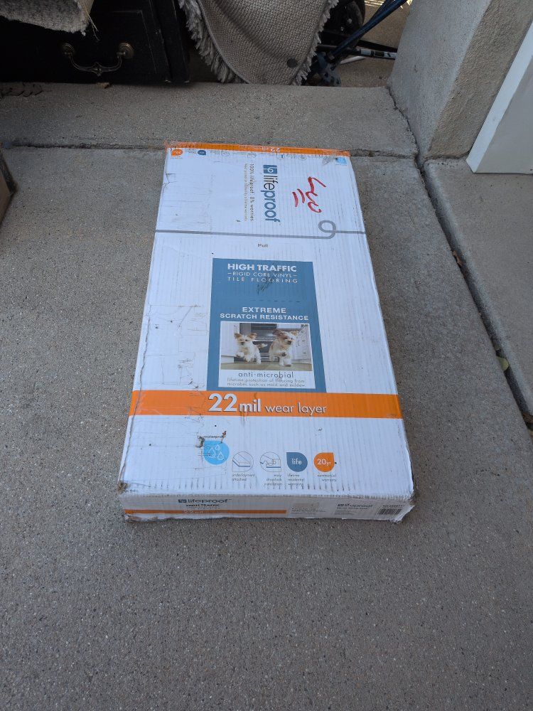 Lifeproof High Traffic Rigid Core Vinyl Tile Flooring 22mil Wear Layer - New Box
