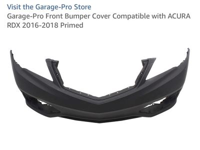 NEW, 2016-2018 Acura RDX Garage-Pro Front Bumper Cover for Acura RDX Primed Finish