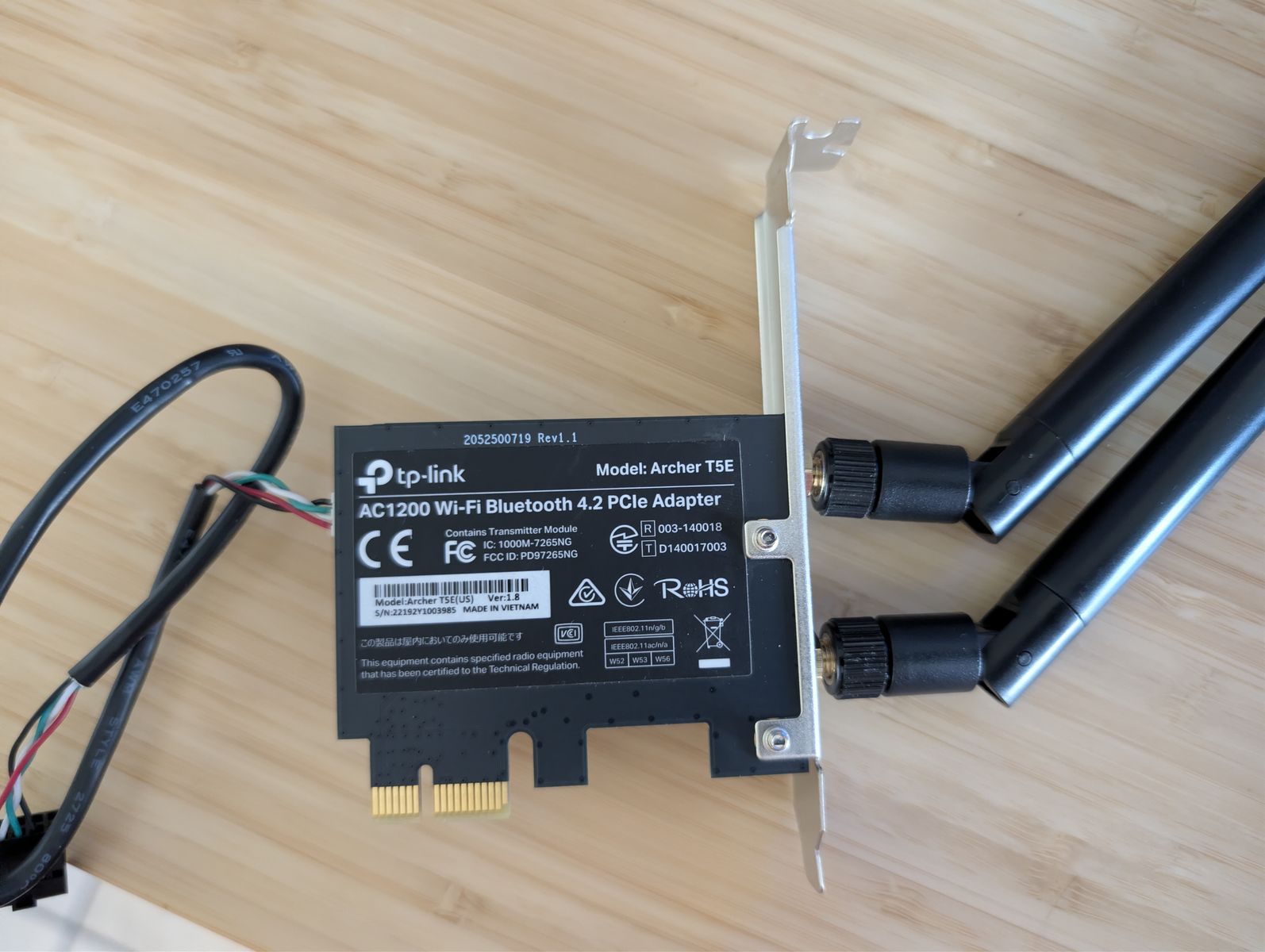 PCIe WiFi Card w/ Bluetooth 4.2
