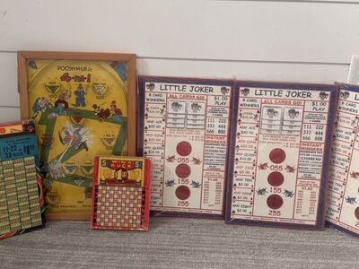 Vintage Punch Board And Games