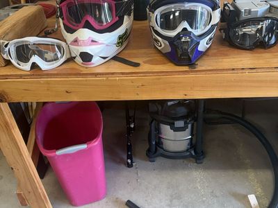 HJC & CLX Motocross Off-Road Helmets with Riding Goggles Lot