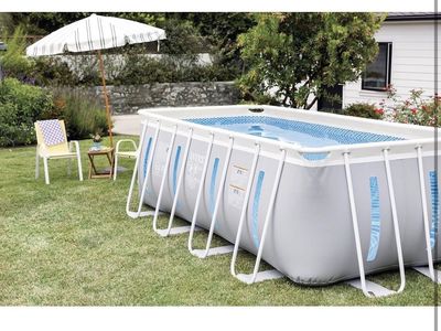 Intex Rectangular Frame Above Ground Swimming Pool Set - 118in x 78in x 29.5in - Family Size