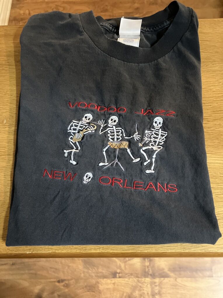 Black Voodoo Jazz New Orleans T-Shirt   XL