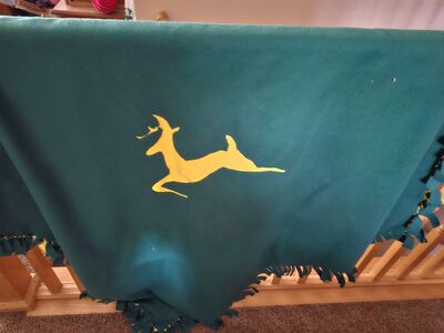 HAND CRAFTED JOHN DEER BLANKET THROW