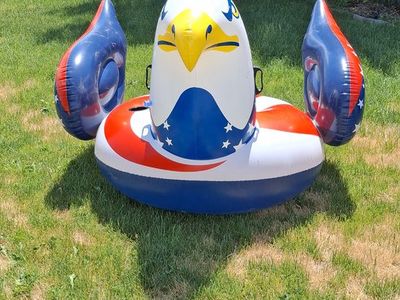 Patriotic Inflatable American Eagle Float - Large Pool Lake Raft Fun