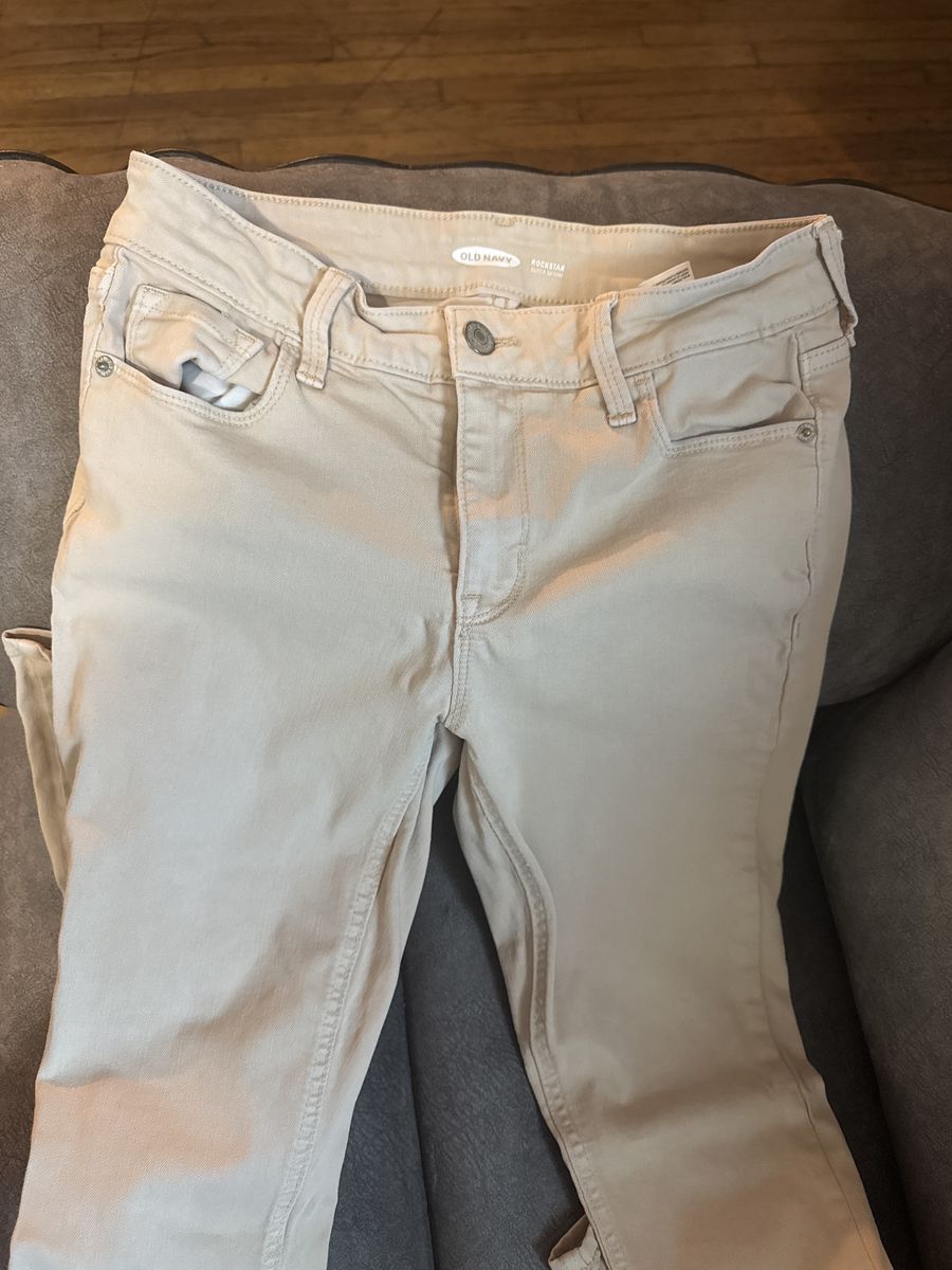 Old Navy Women's Beige Rockstar Super Skinny Jeans Size 6