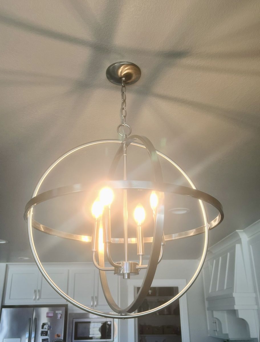 Silver hanging light