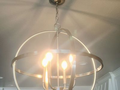 Silver hanging light