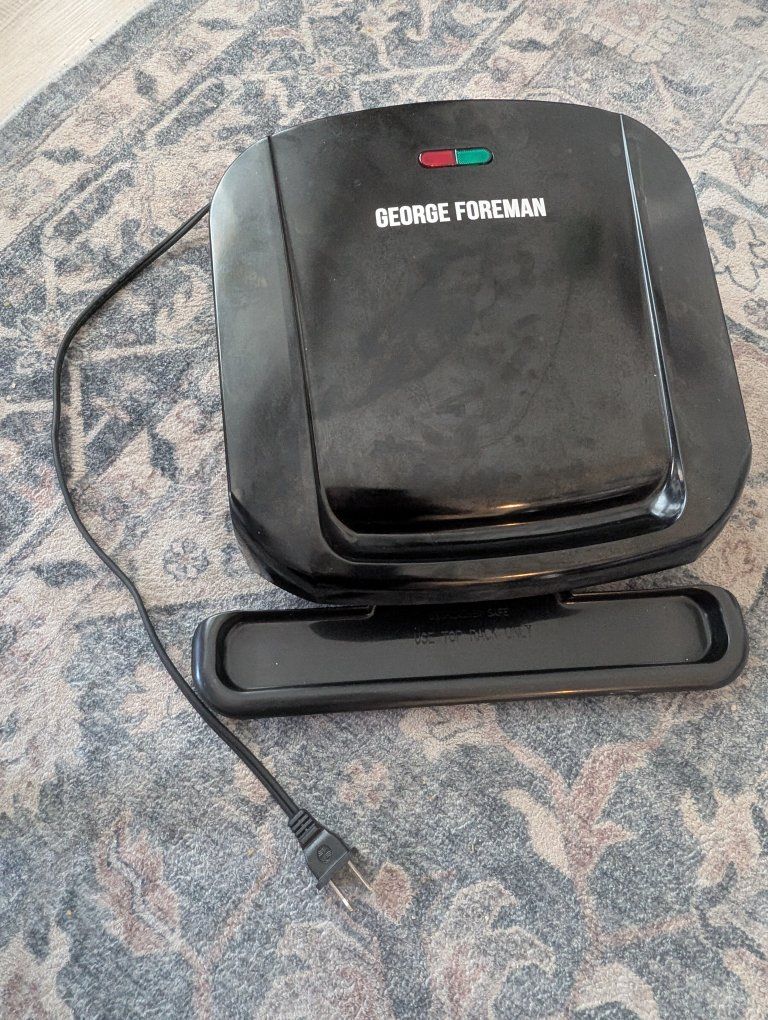 George Foreman Indoor Electric Grill - Black Non-Stick Countertop Grill