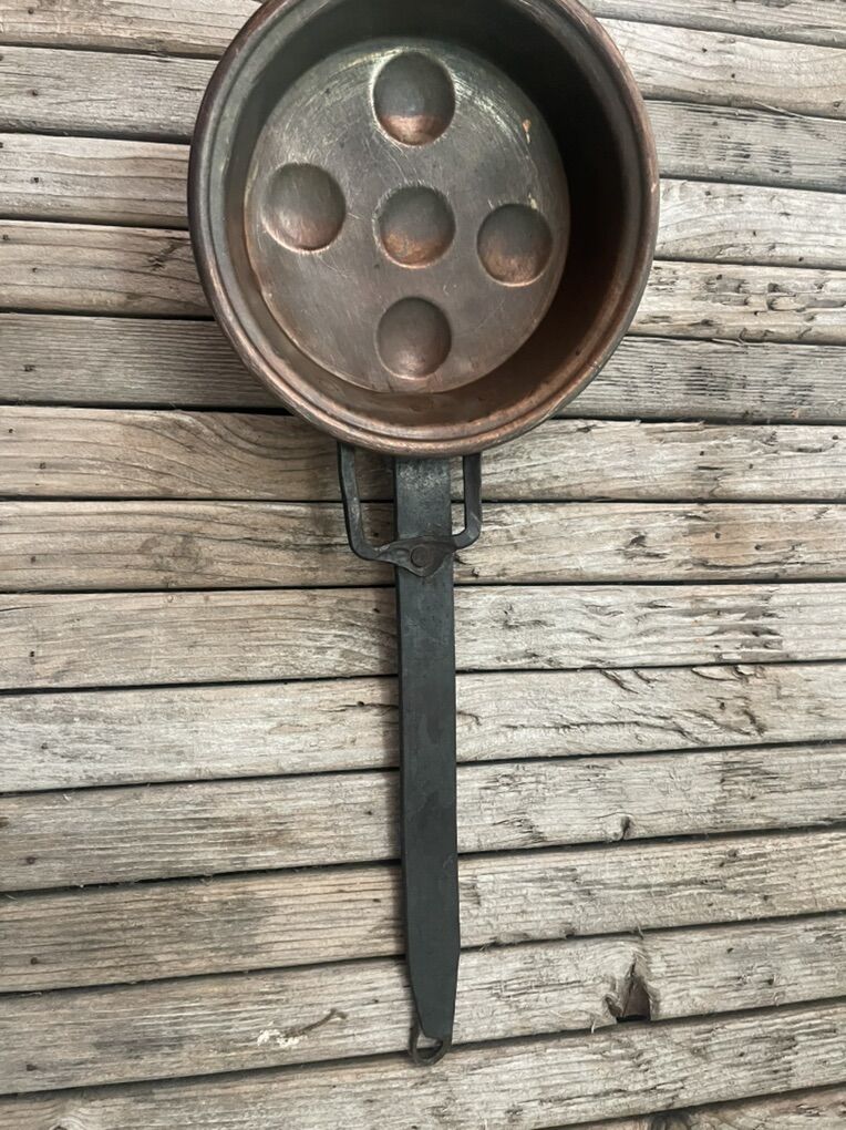 Vintage Copper And Wrought Iron Egg Warmer