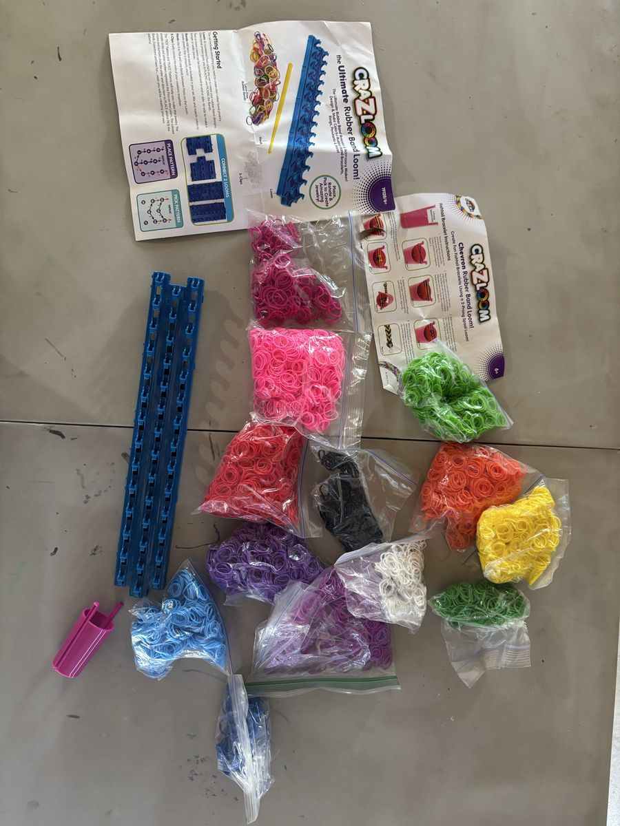 Crazloom Ultimate Rubber Band Loom Kit with Multicolor Bands & Instructions