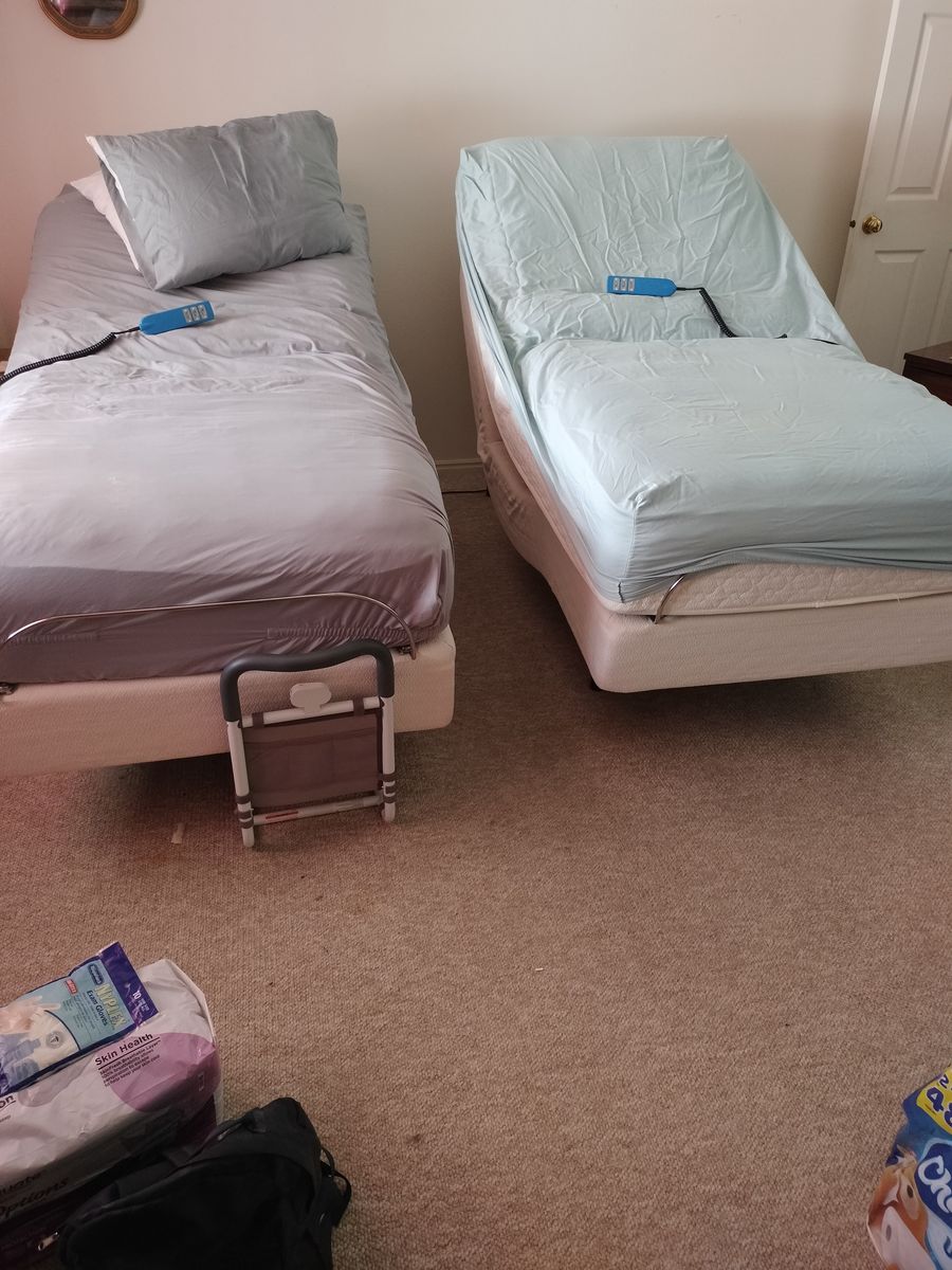 Hospital reclining and back adjustable, multi electronic controlled beds. Clearing the home and these beds are in great shape.
